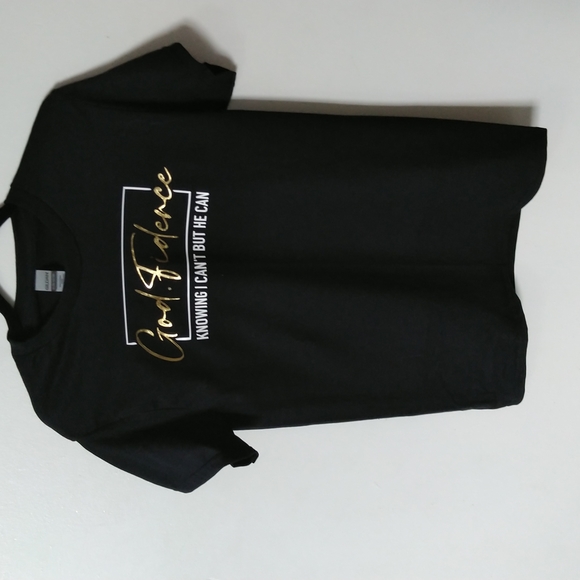 SBC God-fidence Short Sleeve Crew Neck Black T-Shirt - Picture 1 of 5
